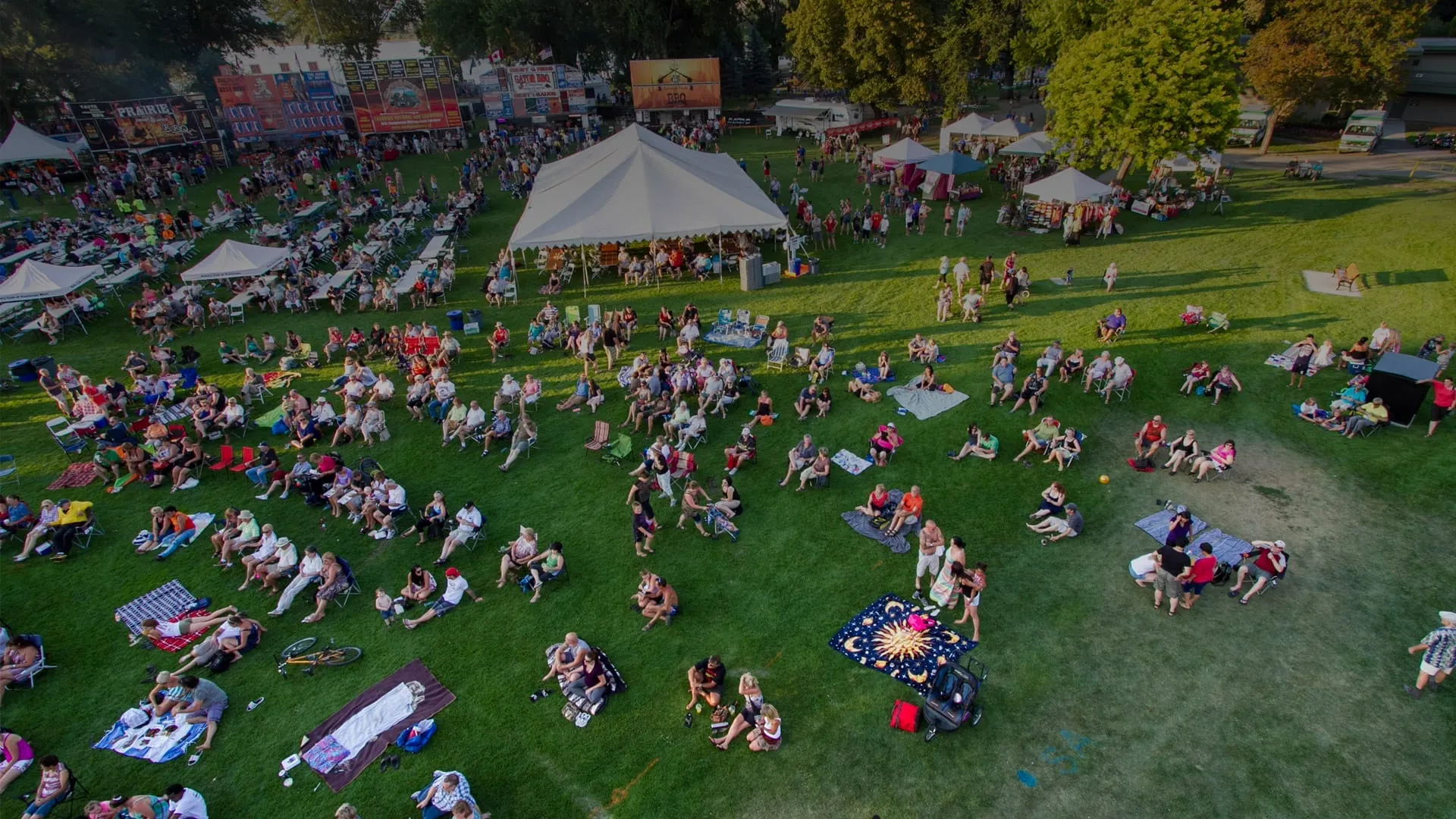 Ribfest crowd at riverside park Kamloops